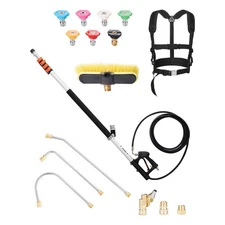 Telescoping Pressure Washer Wand 18ft - 20 ft 4000PSI with 5 Nozzles