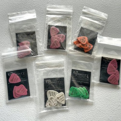 Gravity Picks Gold Series Guitar Picks- 4 Pack, Std Size,  1.0mm / 1.5mm / 2.0mm