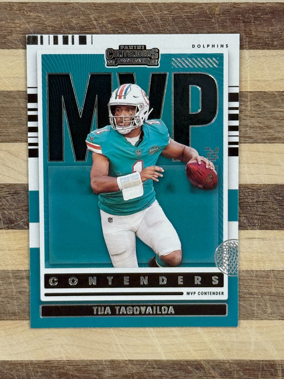 2021 Panini Contenders Football Tua Tagovailoa MVP Contenders Card #MVP-TTA