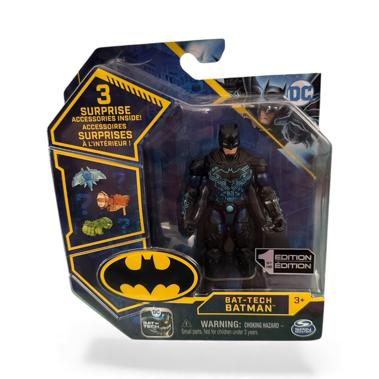 DC Comics Spin Master Bat-Tech Batman 4-inch Action Figure, 1st Edition