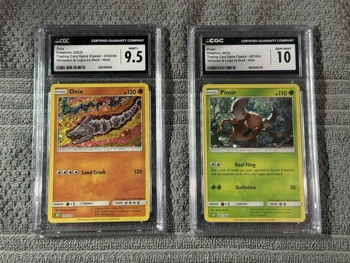 2023 Pokémon CGC Graded. Pinsir-007/034, Venusaur & Lucia ex Deck Holo.
