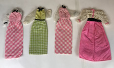 4 Vintage BARBIE Dresses NO TAGS ANGEL FACE 5640 QUICK CURL 4221 Pink  Green