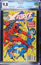 X-FORCE #11 CGC 9.8 TOUGH NEWSSTAND VARIANT DEADPOOL WHITE PAGES FREE SHIPPING