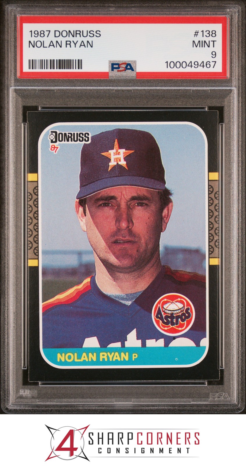 1987 DONRUSS #138 NOLAN RYAN ASTROS HOF PSA 9