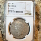 1922 Peace Silver Dollar $1 NGC AU Details Cleaned Certified Philadelphia Coin