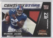 2010 Panini Threads Century Stars Materials Prime 43/50 Brandon Jacobs #3 0m3