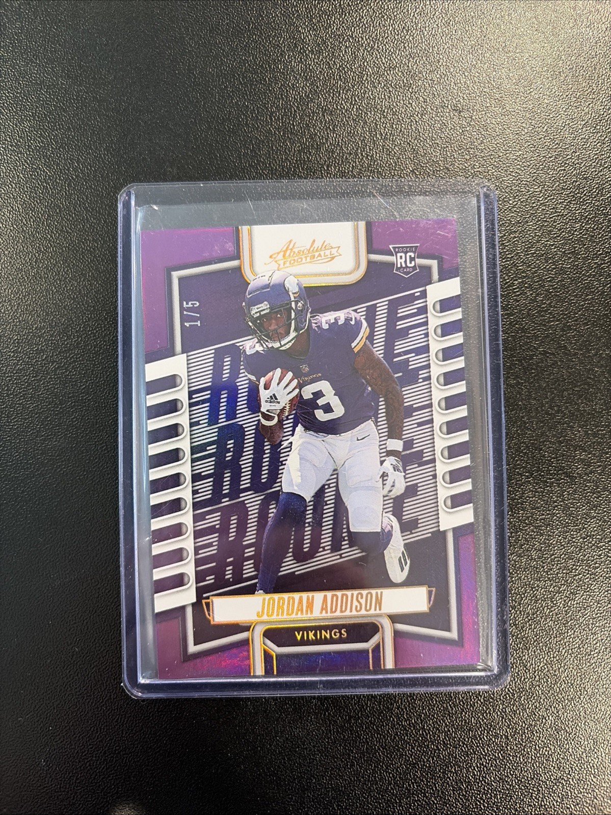 2023 Absolute Rookies Purple Spectrum 5/5 Jordan Addison RC Color Match