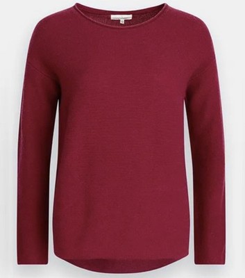SEASALT CORNWALL Fruity Pullover 2 Wollmischung Burgund Strickpullover UK12 EUR40