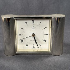 Junghans Mega Funk-Tischuhr Made in Germany Silber-Optik Römische Ziffern
