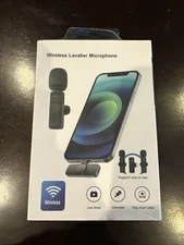 BNIB Wireless Lavalier Microphone – Dual Mic System for USB-C (Iphone/Android)