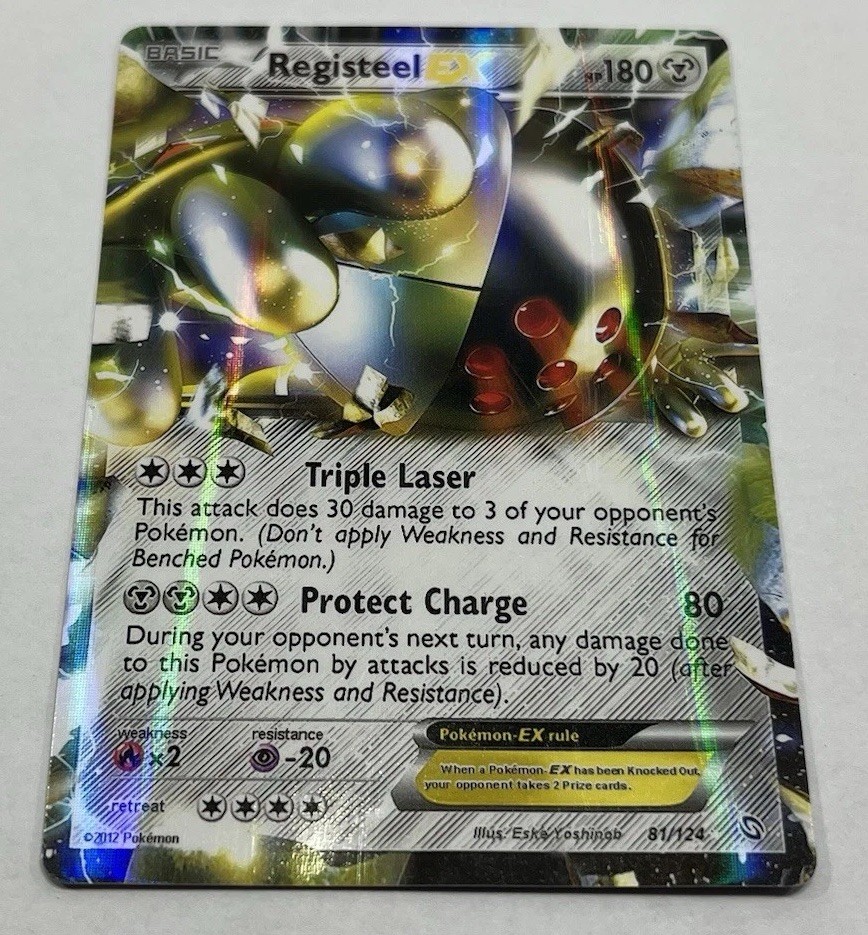 Pokémon Registeel EX 81/124 Dragons Exalted Ultra Rare Holo 180 HP English