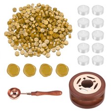 Wax Seal Kit, 300 Wax Beads, Candles, Gold