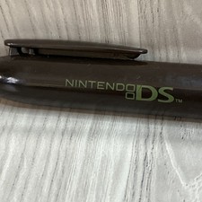 Official Nintendo DS Retractable Pen Stylus Brown Green Logo W/Rubber Grip