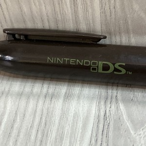 Official Nintendo DS Retractable Pen Stylus Brown & Green Logo W/Rubber Grip