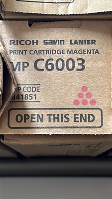 Genuine Ricoh MP C6003 841851 Magenta Toner Print Cartridge OEM C4503 C5503