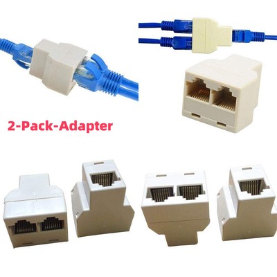 RJ45 Ethernet Splitter Adapter LAN Netzwerk CAT5E Y 3 Ports Koppler Kabel Joiner