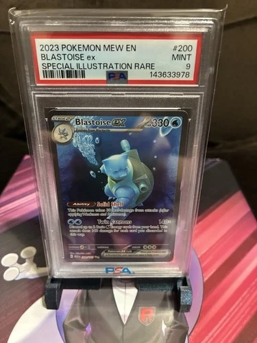 Pokémon TCG Blastoise EX 151 Ultra Rare Scarlet & Violet Card PSA 9 NM-MT