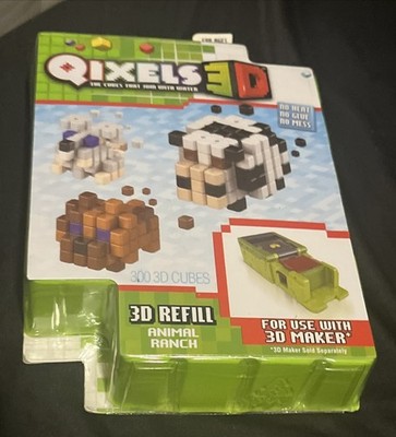 Qixels 3D Animal Ranch 300 Cubes Refill Pack For Use with 3D Maker Sealed NEW