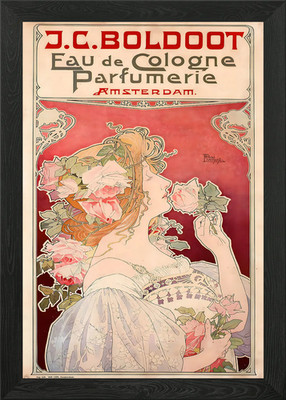 Jugendstil Alphonse Mucha gerahmtes Wandbild Poster Leinwanddruck Bild