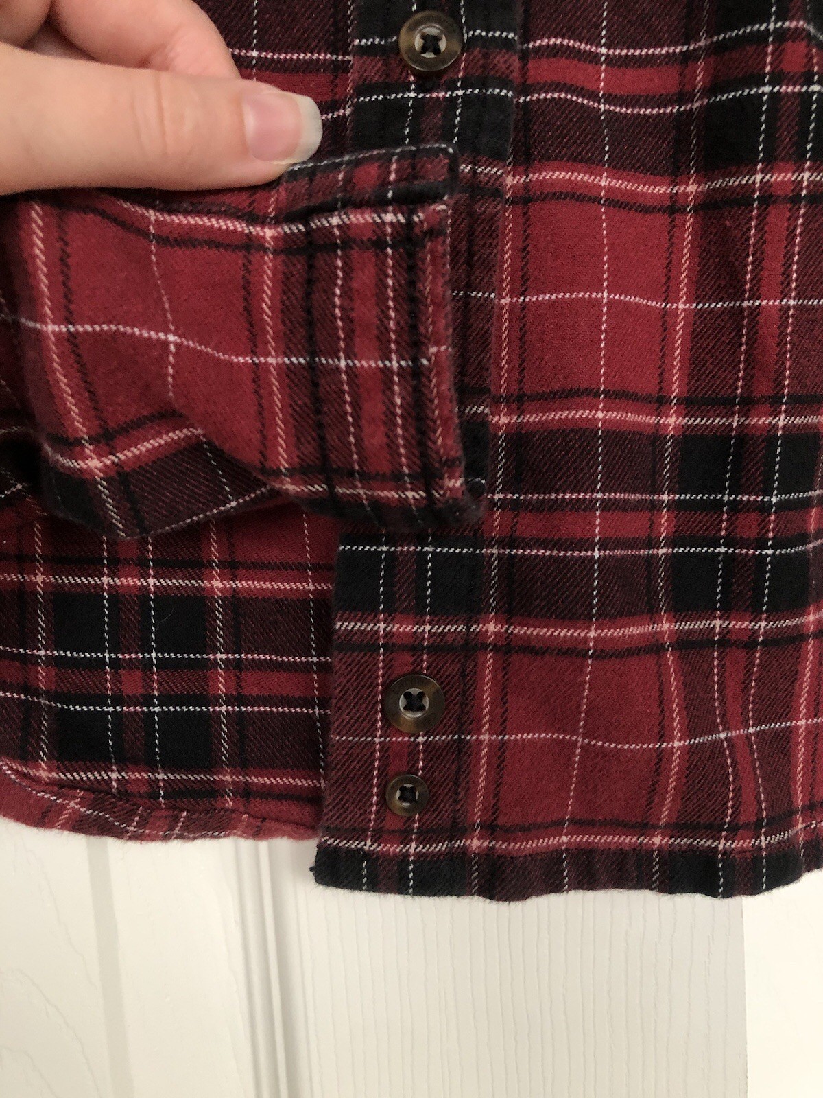 Faded Plaid Flannel Carhartt Vintage Style Women’s Size Large 12/14 thumbnail 8