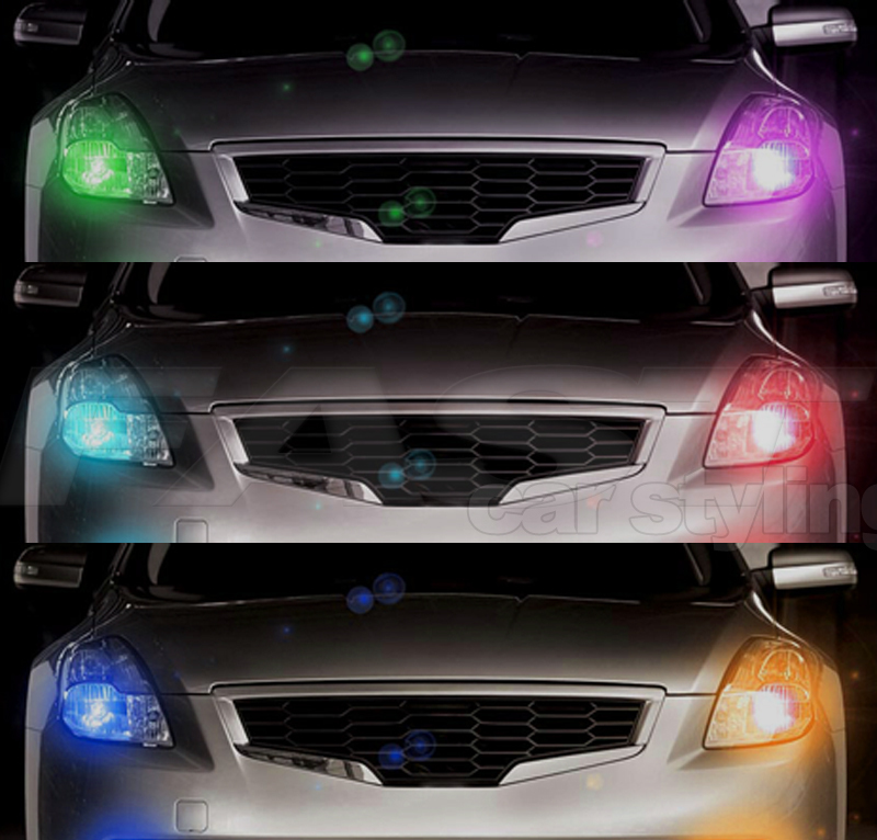 HEADLIGHT Strobe Kit 7 COLOURS REMOTE LED bulbs FLASHER DRIFT S13 S14