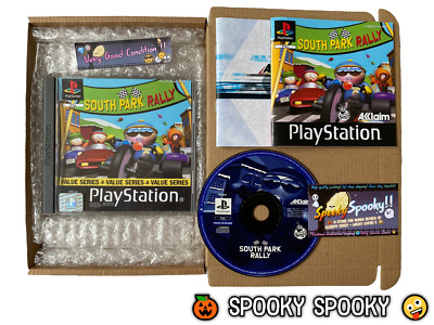 South Park Rally PS1 - UK PAL sehr guter Zustand CIB mit Natural Disc - hochwertige Verpackung