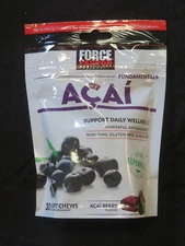 Force Factor Fundamentals Acai 30 Soft Chews Acai Berry Daily Wellness Superfood