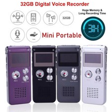 32G Lecture Digital Voice Recorder Dictaphone Audio MP3 Sound Spy Recorder Mic