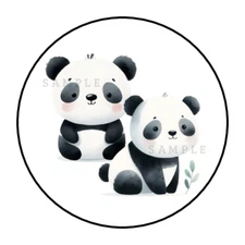 30 Panda stickers labels tags envelope seals party favors cute