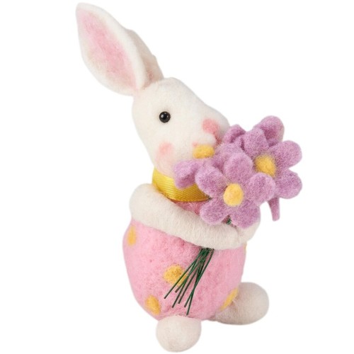 Primitives by Kathy Bunny with Bouquet Critter Easter Decoration - Picture 3 of 5