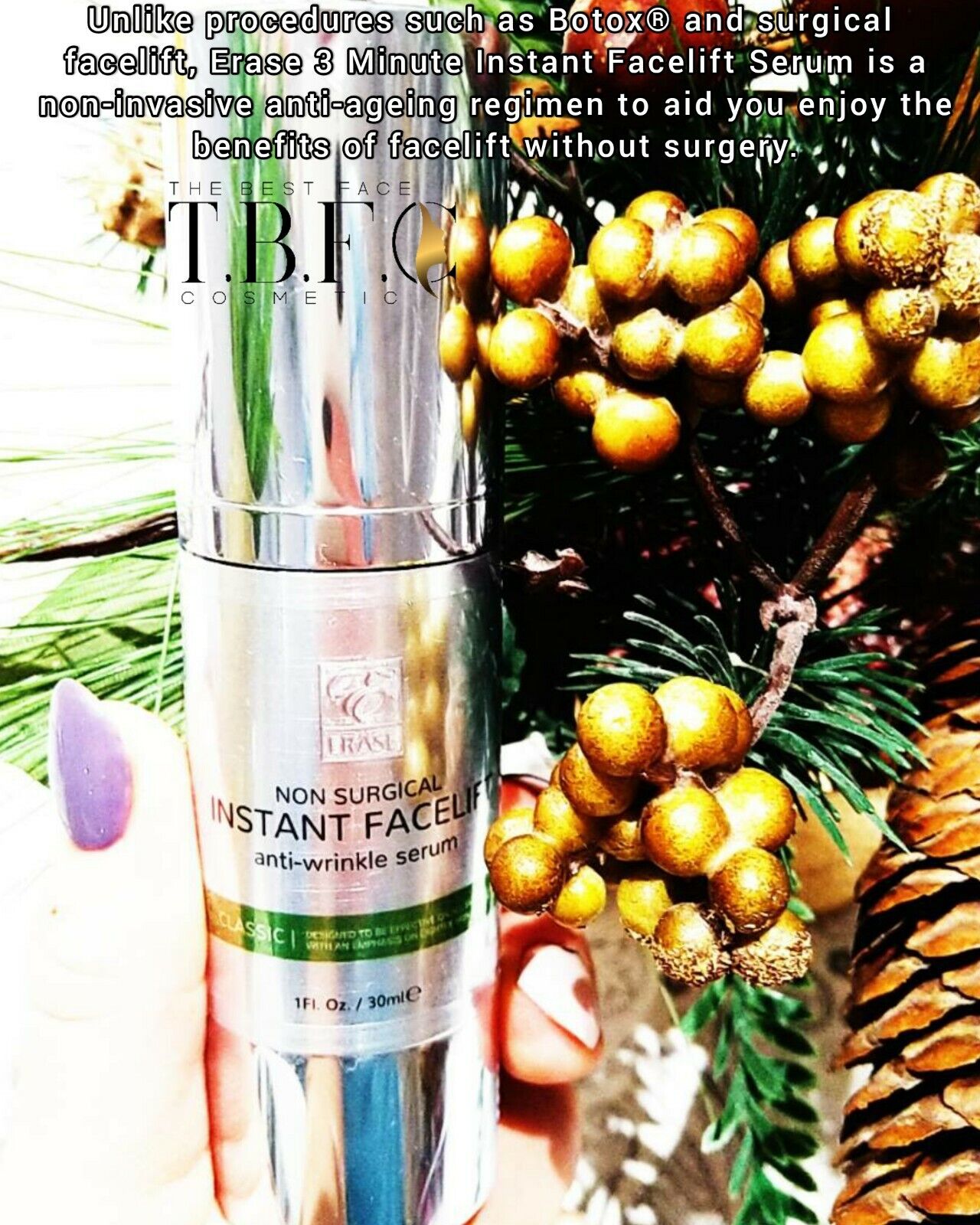 Erase Cosmetic 3 min Instant Facelift, Face Lift serum, Anti-Aging, Anti-Ageing - Picture 4 of 16