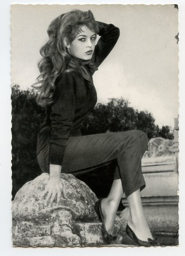c 1960 Movie Film Star BRIGITTE BARDOT Large Format Continental photo postcard