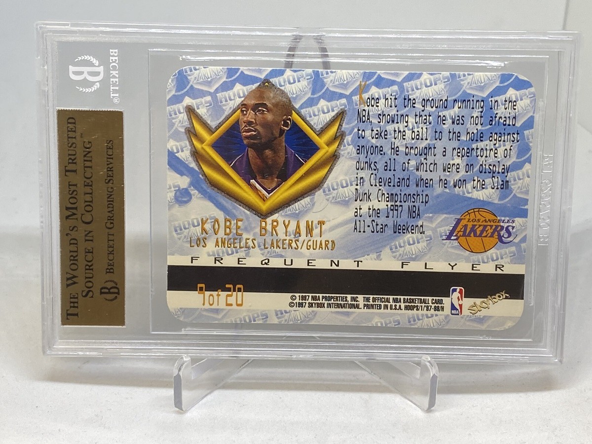 KOBE BRYANT 1997 HOOPS FREQUENT FLYER CLUB #FF9 BGS ALL 9.5