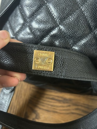 Chanel Black Caviar Vintage Drawstring Turn lock Black Backpack - Picture 3 of 13
