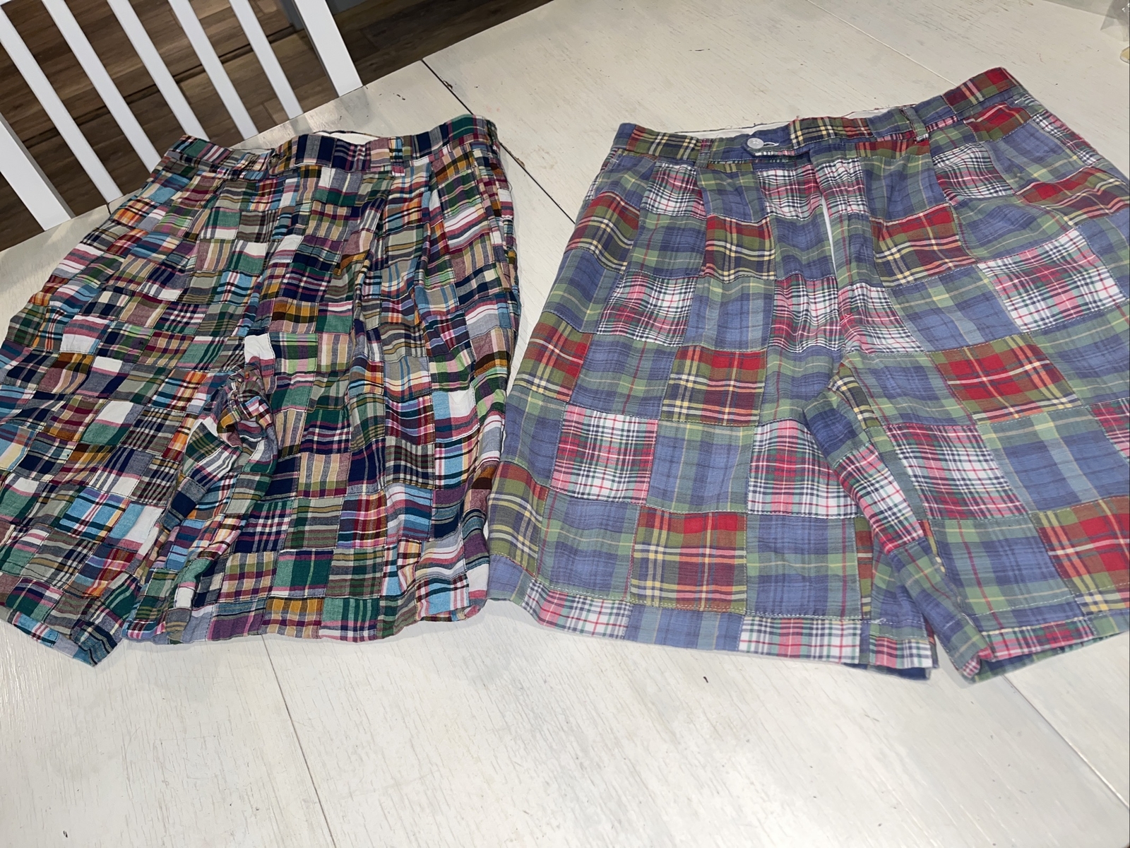 BERLE Patchwork Madras Multicolored Structured Go… - image 1