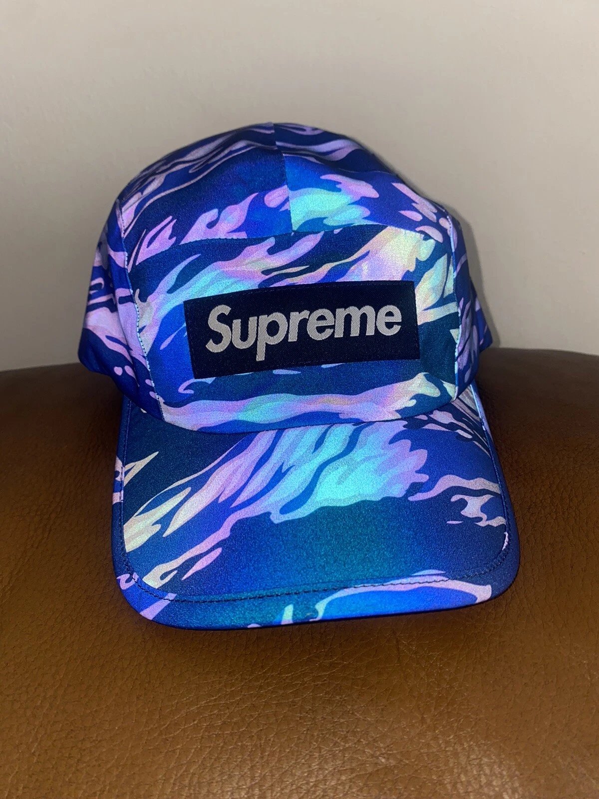 Casquette de camp de camouflage tigre suprême   bleu / marine   FW22