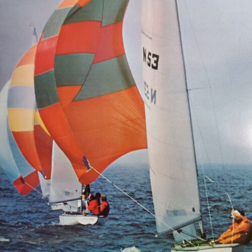 AFFICHE Jeux Olympiques Officiels Yachting Voile Vintage 1976 Grand 33" x 23" - Photo 1 sur 11