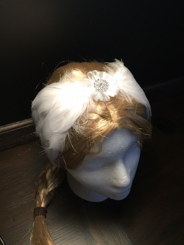 Swan Lake Feather Headband Handmade 