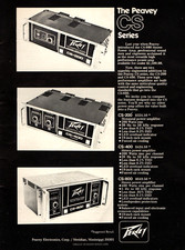 vtg 70s PEAVEY CS SERIES POWER AMPLIFIER MAGAZINE PRINT AD Pinup 200 400 800