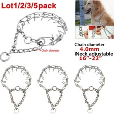 Metal Steel Dog Pinch Prong Choke Chain Collar Training Guardian Gear Adjustable