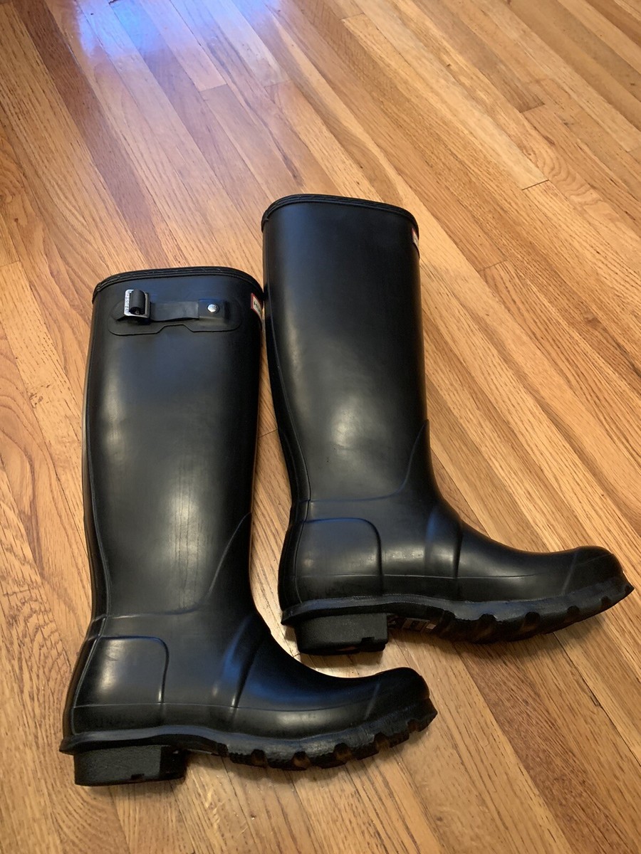 Hunter Original Women's Rain Boots - Black Matte Size 6 | eBay