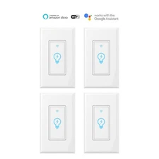 Smart Switch WIFI Light Wall Works with Alexa Google Home smart life 4pack