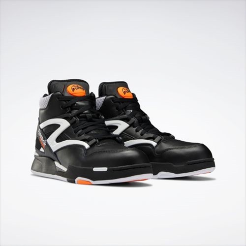 black and orange reebok pumps