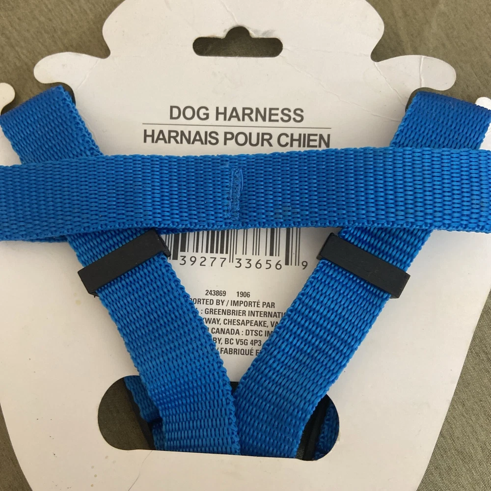Dog Harness Size M Medium Plain Blue GKC Adjustable Dogs Chest 18-24 In.