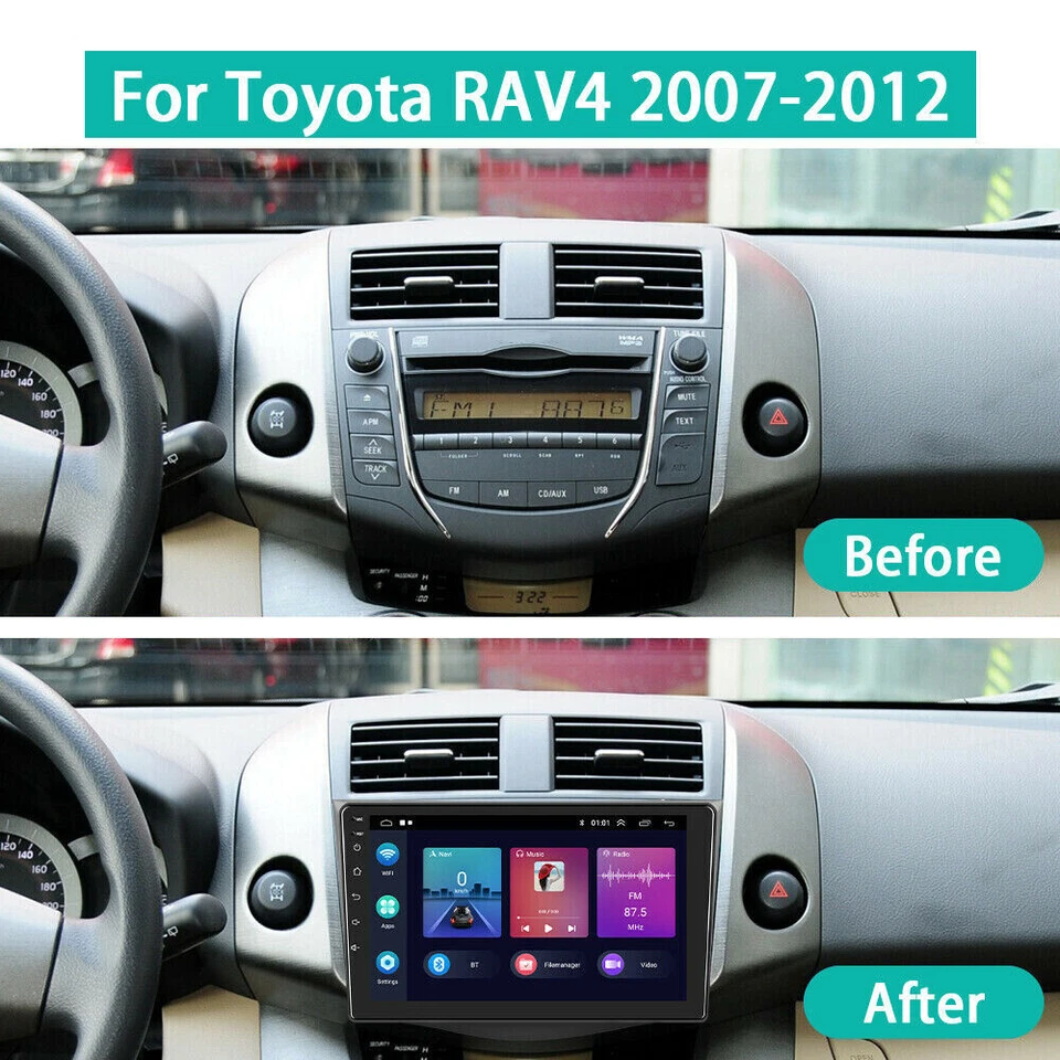 For Toyota RAV4 2007-2012 Apple Carplay Android Car GPS Radio Stereo Player JBL Foto 2 de 4