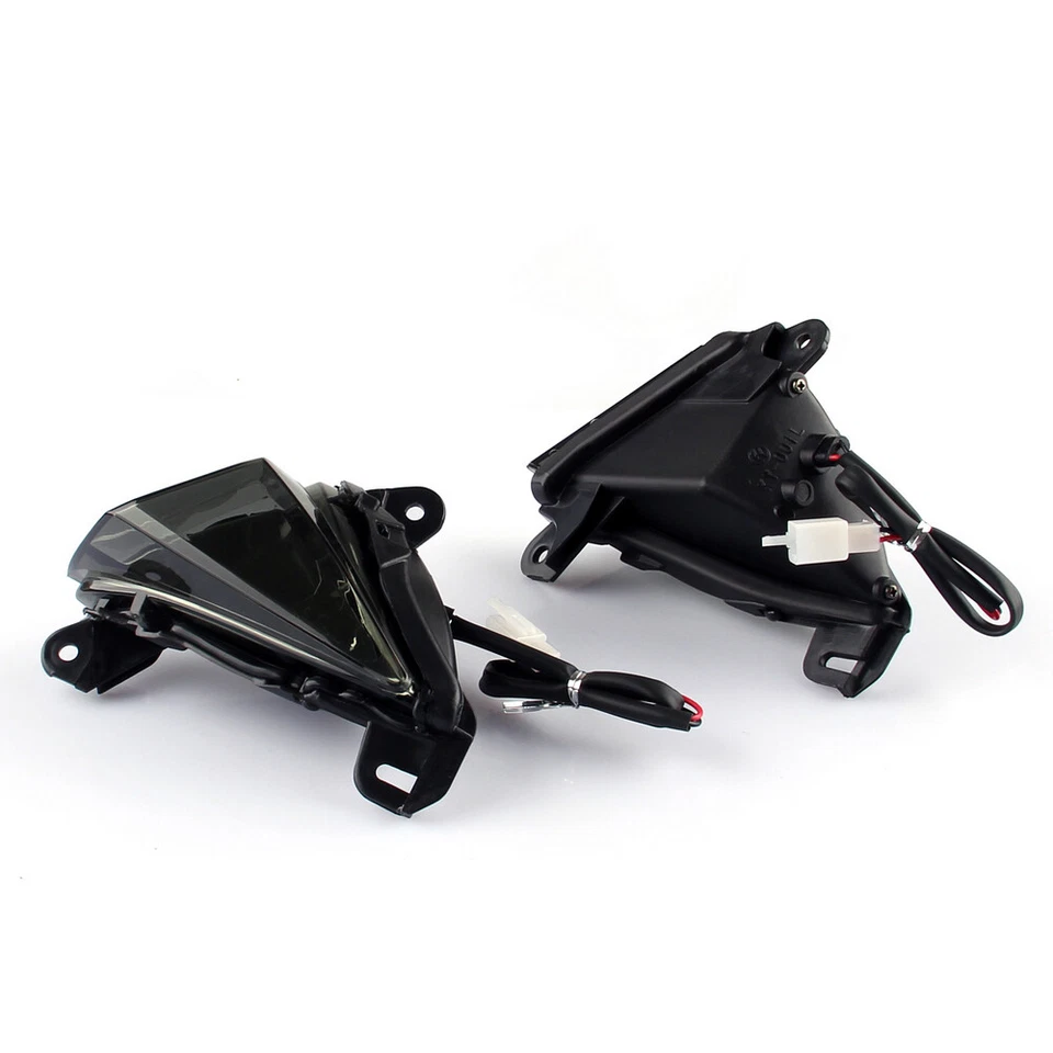 Front LED Turn Signals Blinker For Kawasaki ZX 6R 14R Ninja 650F Concours Smo S2 - Image 2 of 4