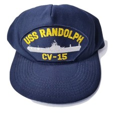 USS Randolph CV-15 Navy Veteran Snapback Hat Eagle Crest USA Made Military Cap