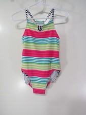 Kiko Max Swimsuit Size 3T Multi Color Stripes Straps