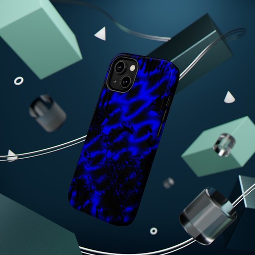 Magsafe Phone Case for iPhones 13-14 Blue Plasma Abstract Art - Picture 14 of 81