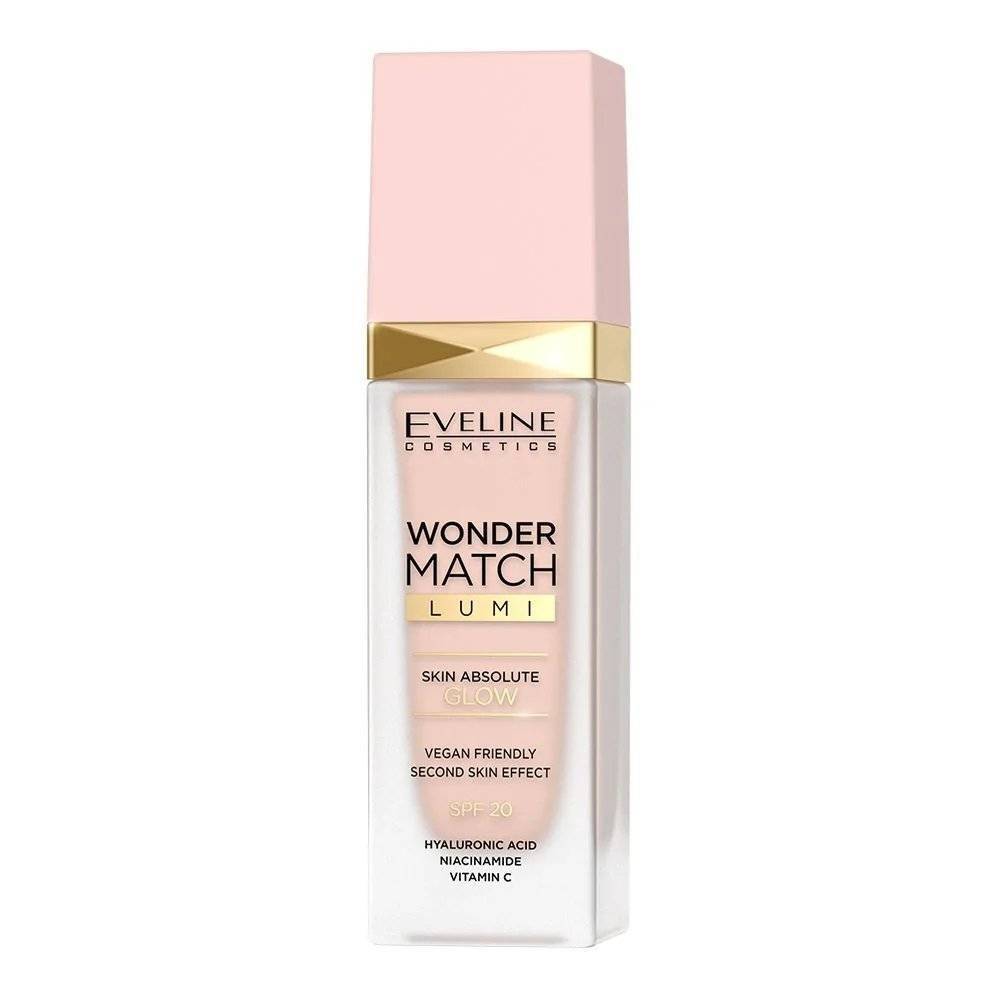 Eveline Wonder Match Lumi Brightening Foundation No. 25 Sand Beige SPF20 30ml
